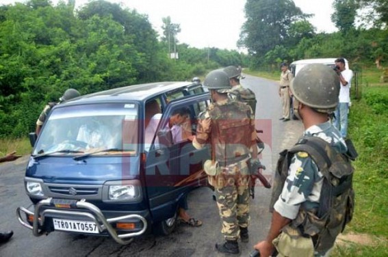Back to back terror attacks in the NE have posed serious threat in Tripura: CRPF intensifies patrolling at Simna-Mohanpur road ahead of Independence Day celebration Back to back terror attacks in the NE have posed serious threat in Tripura: CRPF intensifies patrolling at Simna-Mohanpur road ahead of Independence Day celebration